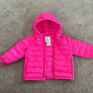 Baby Gap Toddler Girl pink puffer jacket
